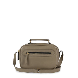 Bolsa Brick E Pequena Couro Adô Cor Cinza Fendi