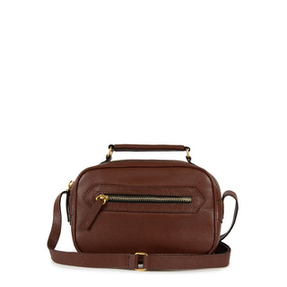 Bolsa Brick E Pequena Couro Adô Cor Marrom Cacau