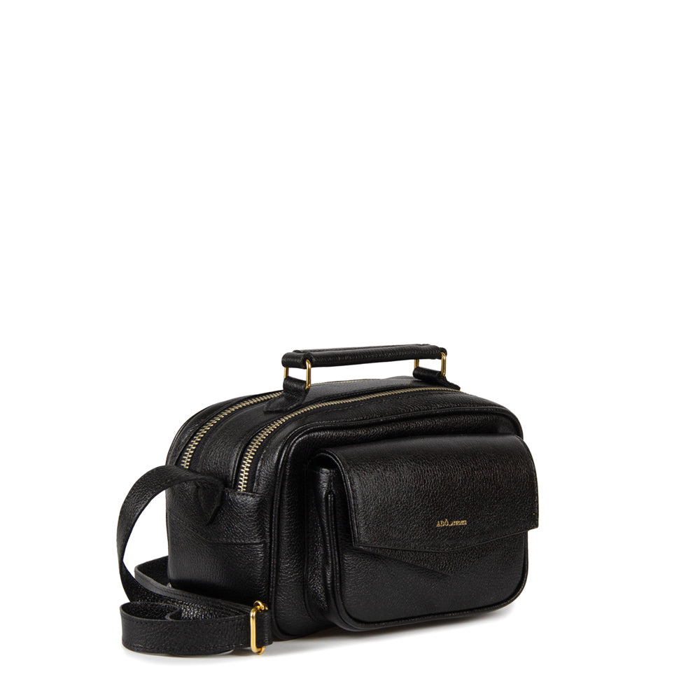 Bolsa Brick E Pequena Couro Adô Cor Preto