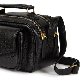 Bolsa Brick E Pequena Couro Adô Cor Preto