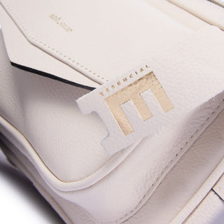 Bolsa Brick E Pequena Couro Adô Cor Branco Latte