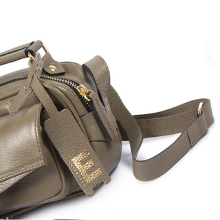 Bolsa Brick E Mini Couro Adô Cor Cinza Fendi