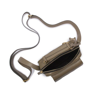 Bolsa Brick E Mini Couro Adô Cor Cinza Fendi