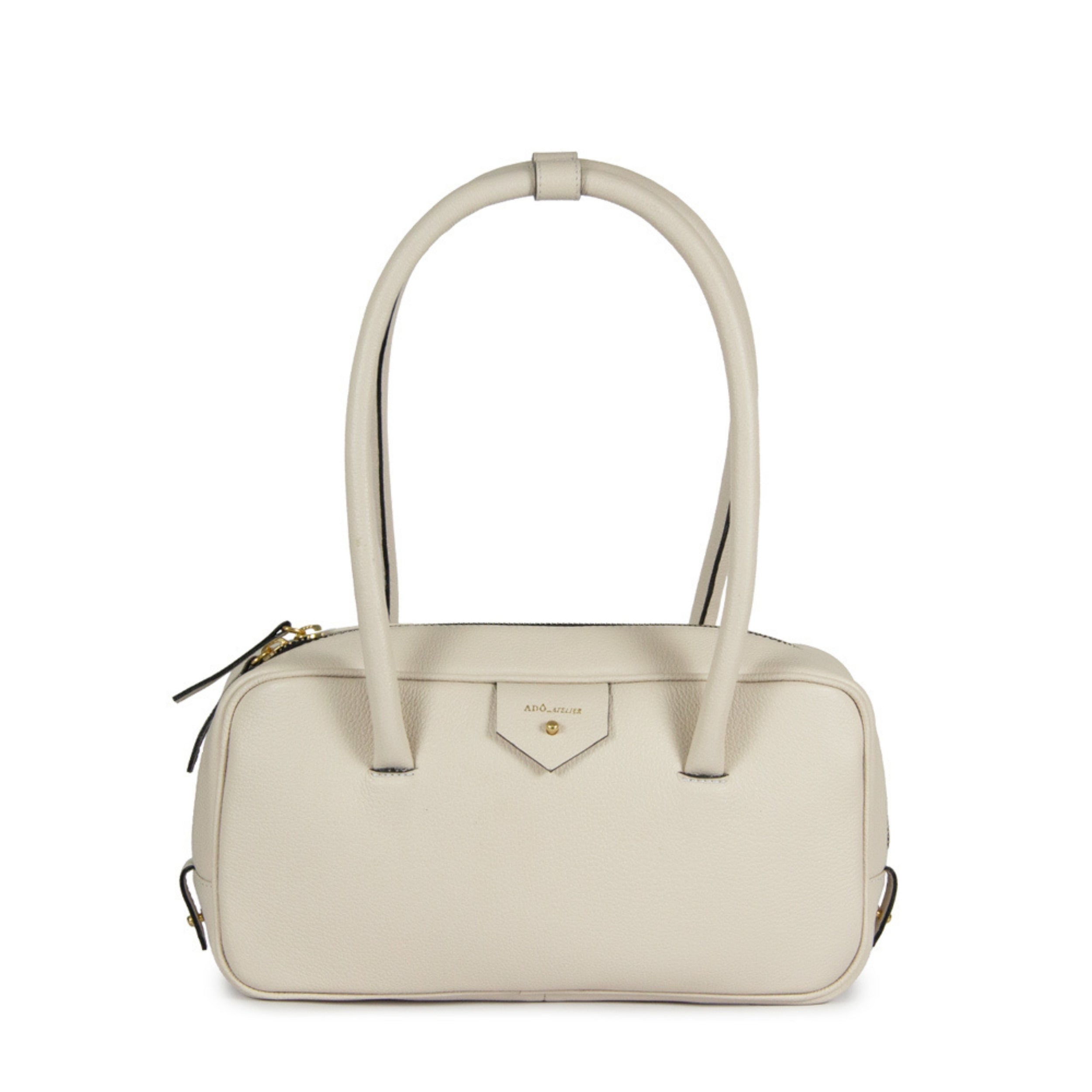 Bolsa Cla Baguete Couro Adô Cor Branco Latte