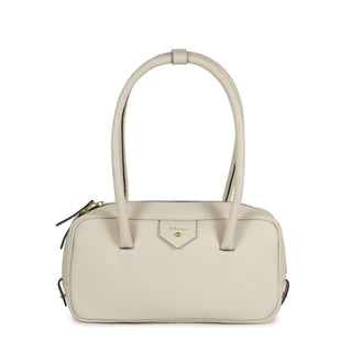 Bolsa Cla Baguete Couro Adô Cor Branco Latte