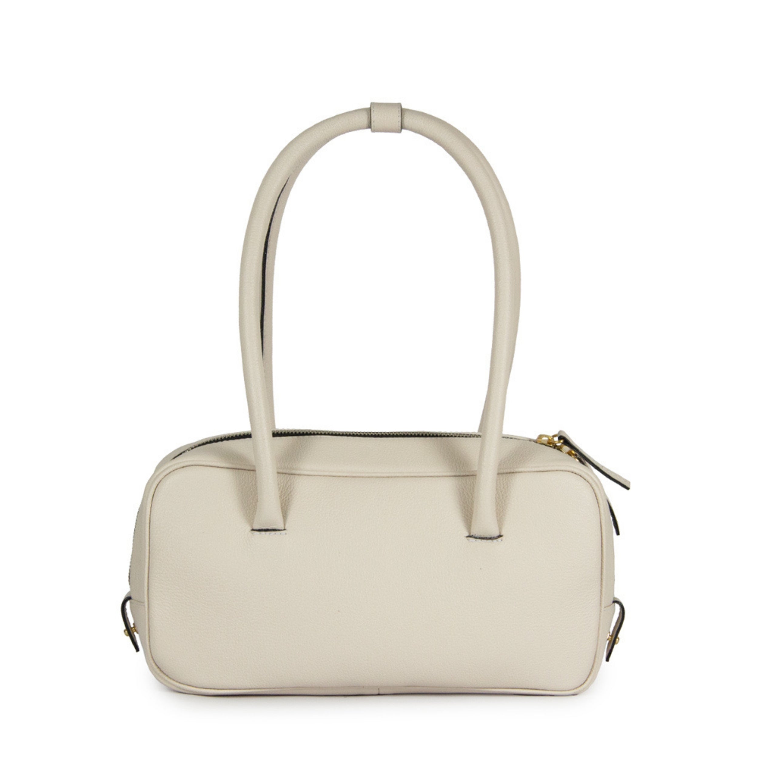 Bolsa Cla Baguete Couro Adô Cor Branco Latte