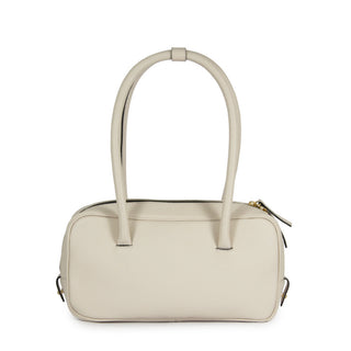 Bolsa Cla Baguete Couro Adô Cor Branco Latte