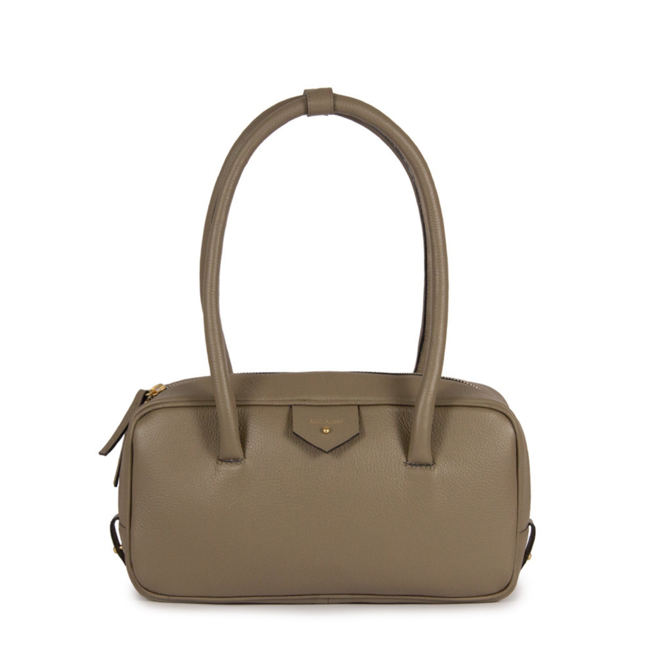 Bolsa Cla Baguete Couro Adô Cor Cinza Fendi