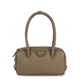 Bolsa Cla Baguete Couro Adô Cor Cinza Fendi