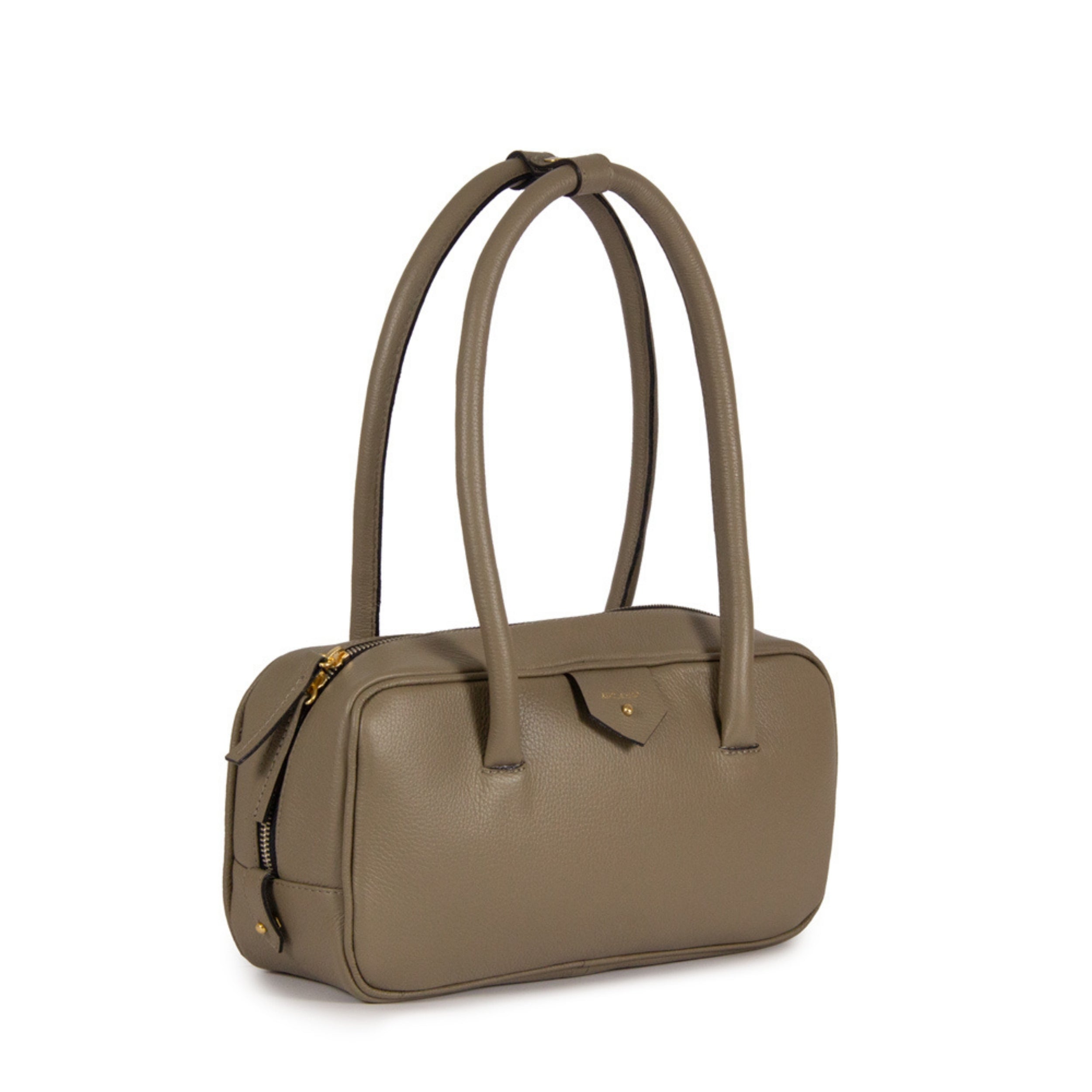 Bolsa Cla Baguete Couro Adô Cor Cinza Fendi