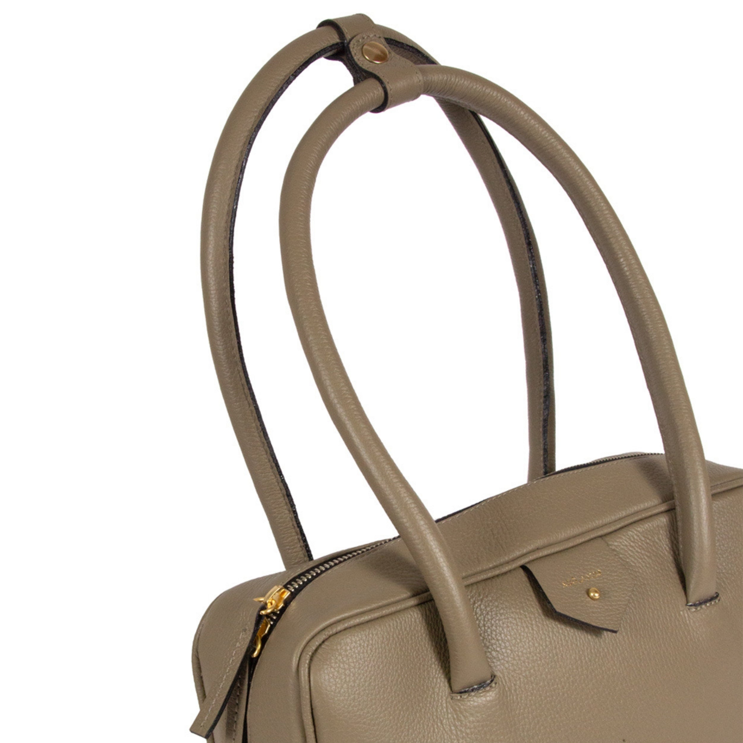 Bolsa Cla Baguete Couro Adô Cor Cinza Fendi