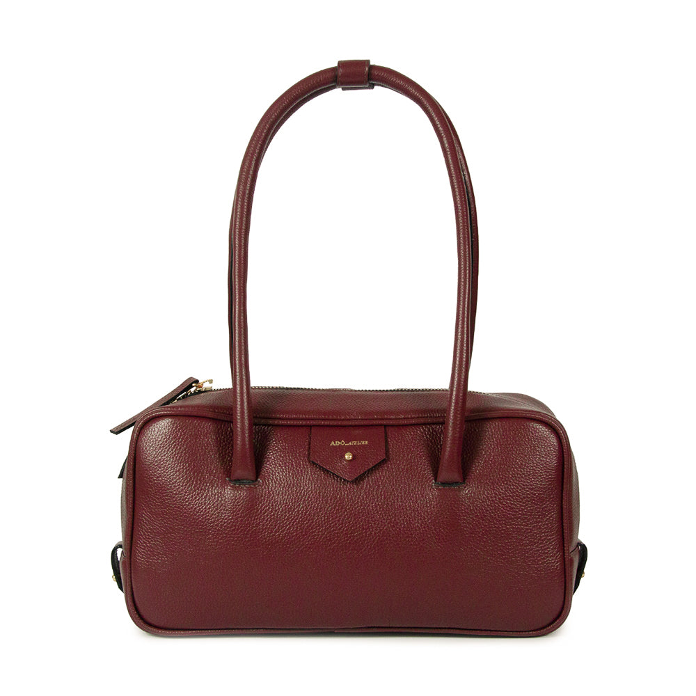 Bolsa Cla Baguete Couro Adô Cor Framboesa