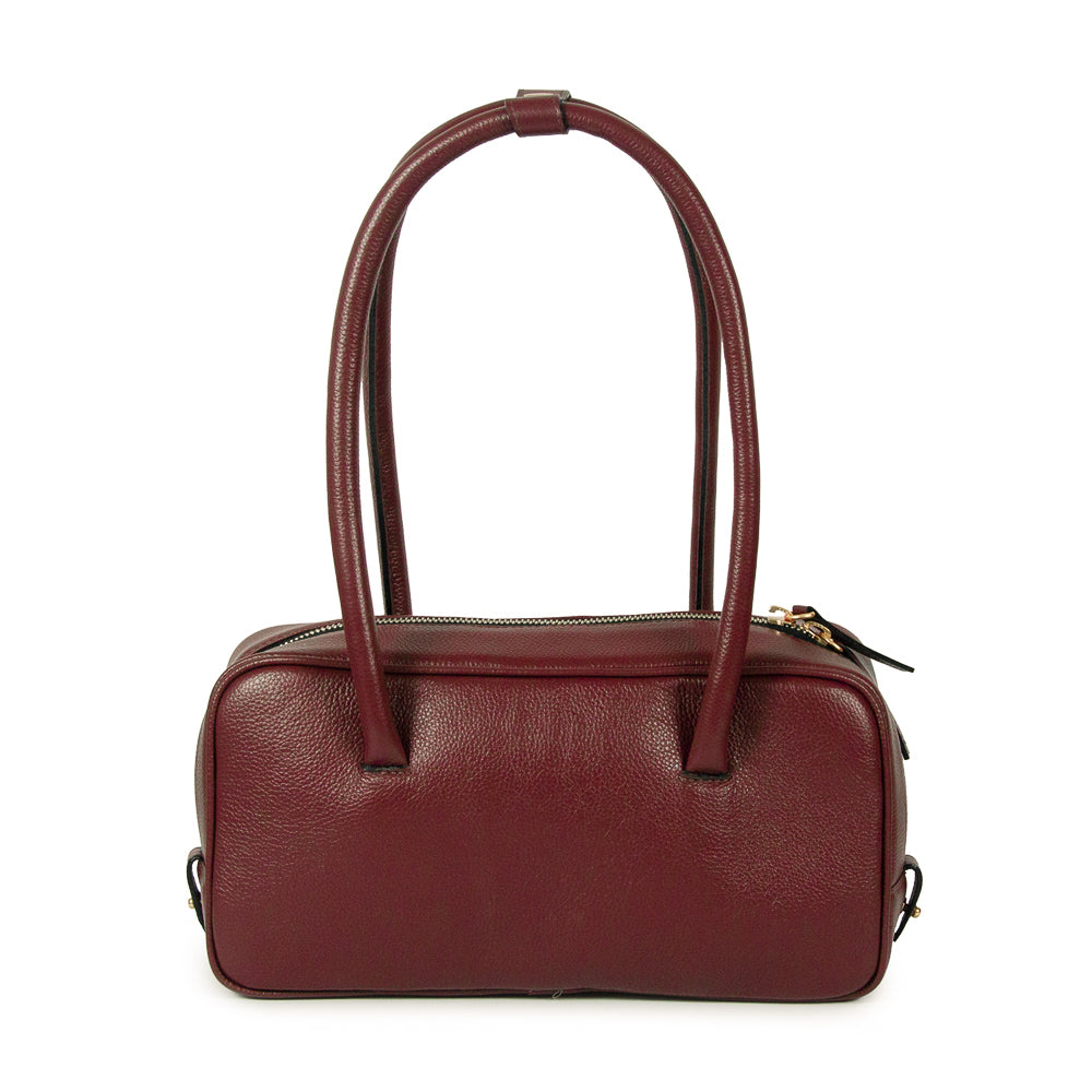 Bolsa Cla Baguete Couro Adô Cor Framboesa