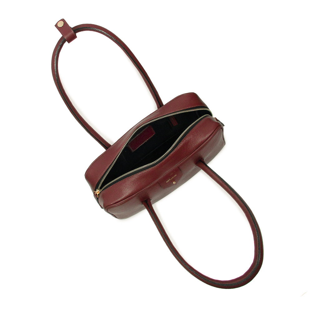 Bolsa Cla Baguete Couro Adô Cor Framboesa