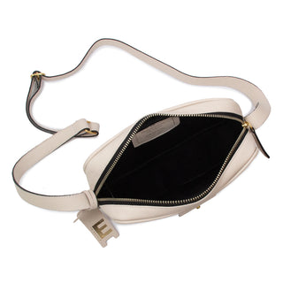 Bolsa Cla e Pequena Couro Adô Cor Branco Latte