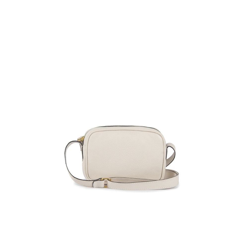 Bolsa Cla Mini e Couro Adô Cor Branco Latte