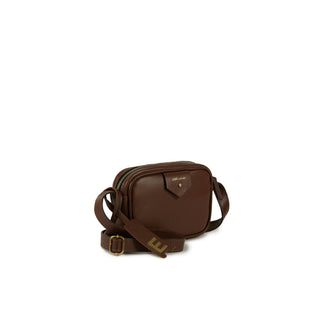 Bolsa Cla Mini e Couro Adô Cor Marrom Cacau