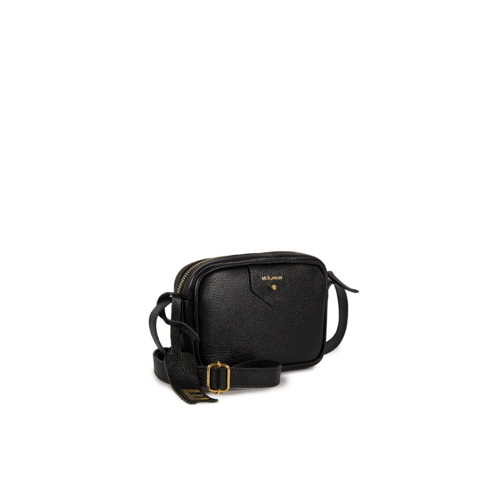 Bolsa Cla Mini e Couro Adô Cor Preto