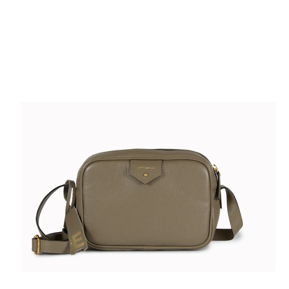 Bolsa Cla e Pequena Couro Adô Cor Cinza Fendi