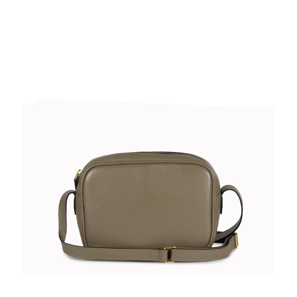 Bolsa Cla e Pequena Couro Adô Cor Cinza Fendi