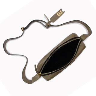 Bolsa Cla e Pequena Couro Adô Cor Cinza Fendi