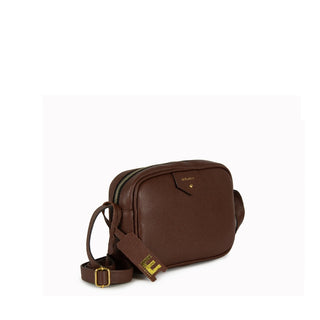 Bolsa Cla e Pequena Couro Adô Cor Marrom Cacau