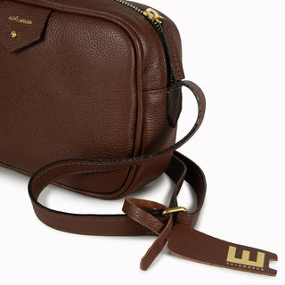 Bolsa Cla e Pequena Couro Adô Cor Marrom Cacau