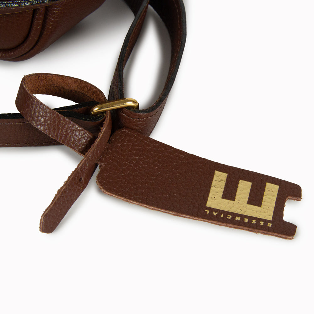 Bolsa Cla e Pequena Couro Adô Cor Marrom Cacau