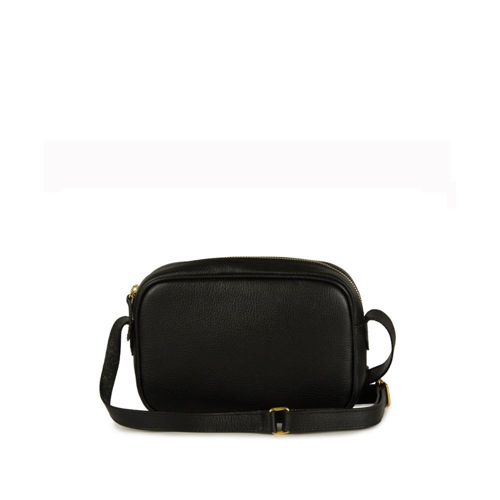 Bolsa Cla e Pequena Couro Adô Cor Preto