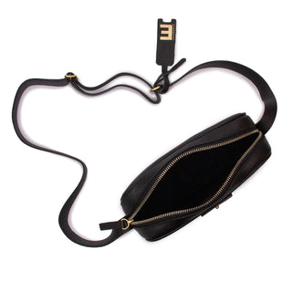 Bolsa Cla e Pequena Couro Adô Cor Preto