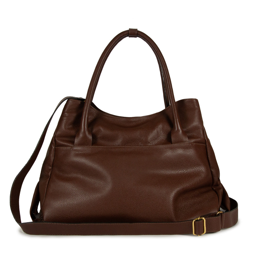 Bolsa Collab Amanda Couro Adô Cor Marrom Cacau