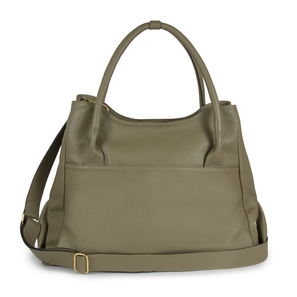 Bolsa Collab Amanda Couro Adô Cor Cinza Fendi