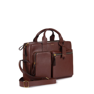 Bolsa Mka Media Couro Adô Cor Marrom Cacau