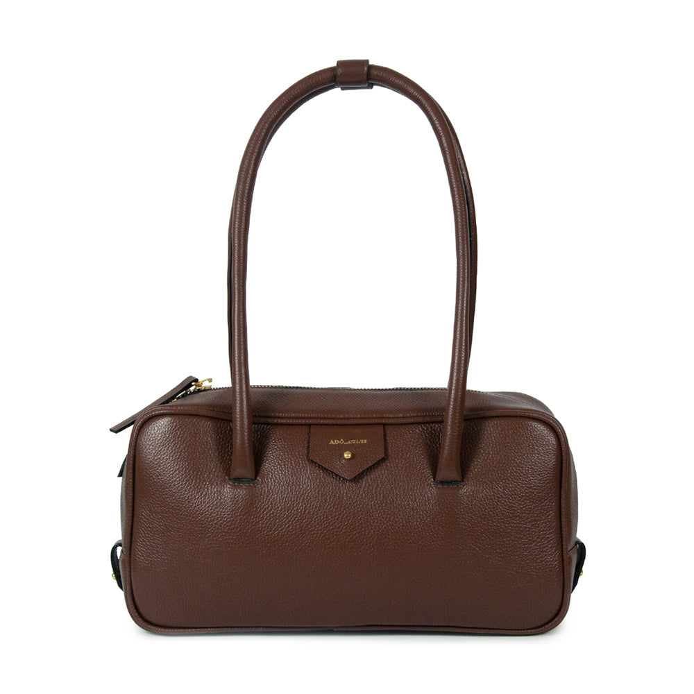 Bolsa Cla Baguete Couro Adô Cor Marrom Cacau