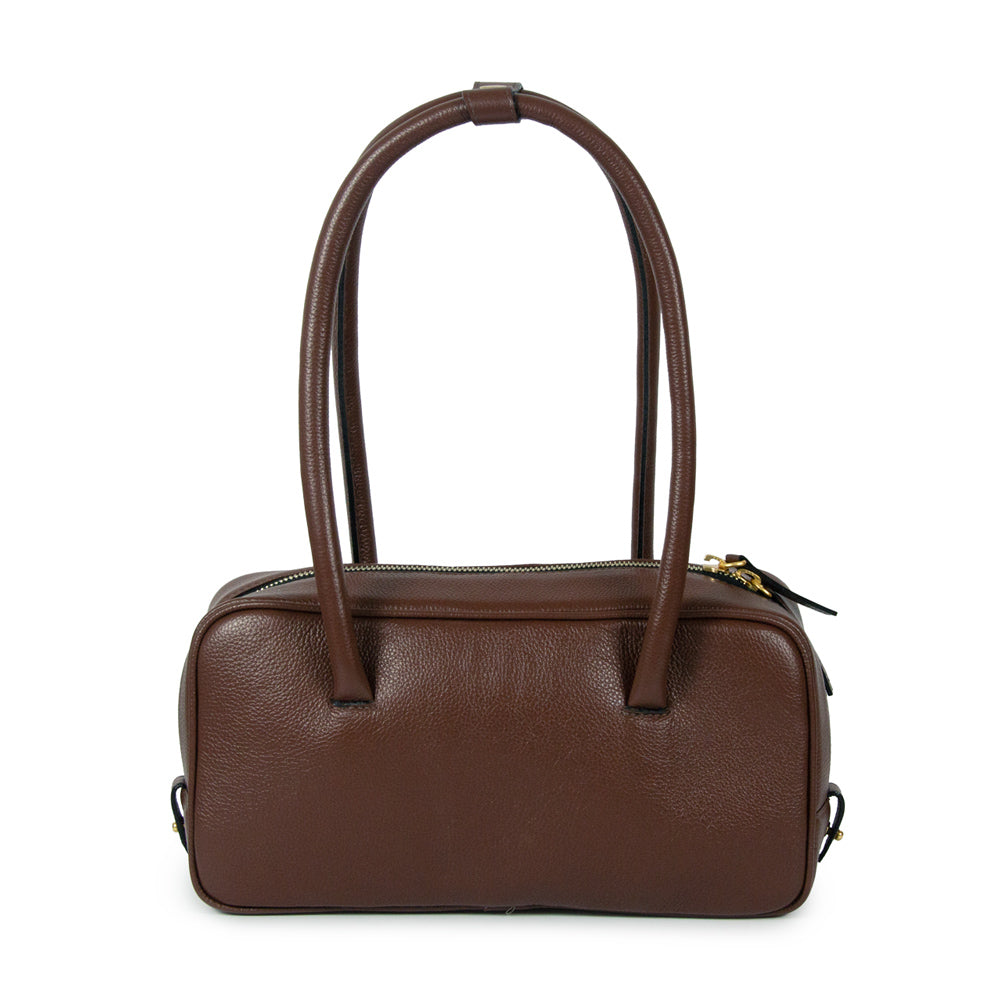 Bolsa Cla Baguete Couro Adô Cor Marrom Cacau