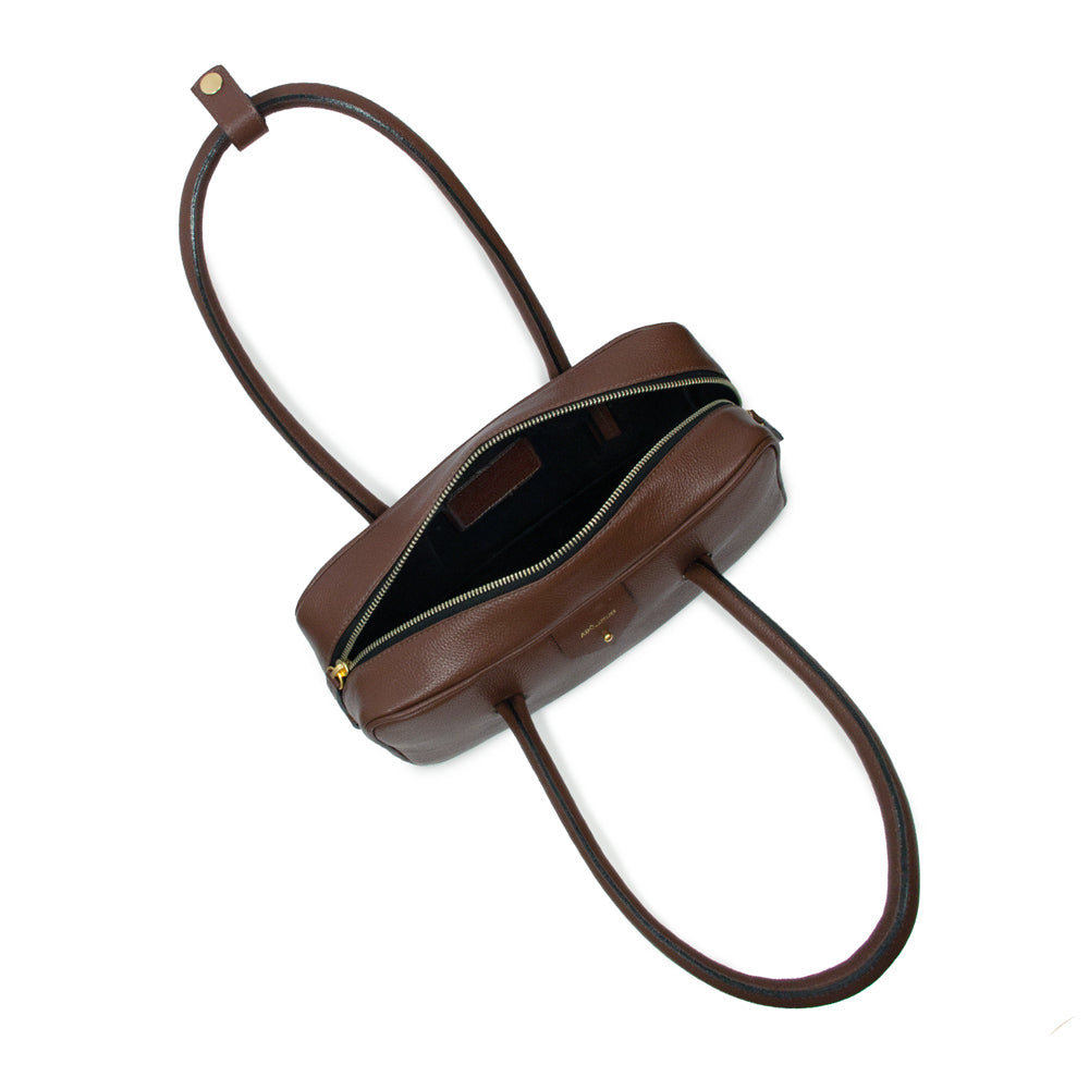 Bolsa Cla Baguete Couro Adô Cor Marrom Cacau