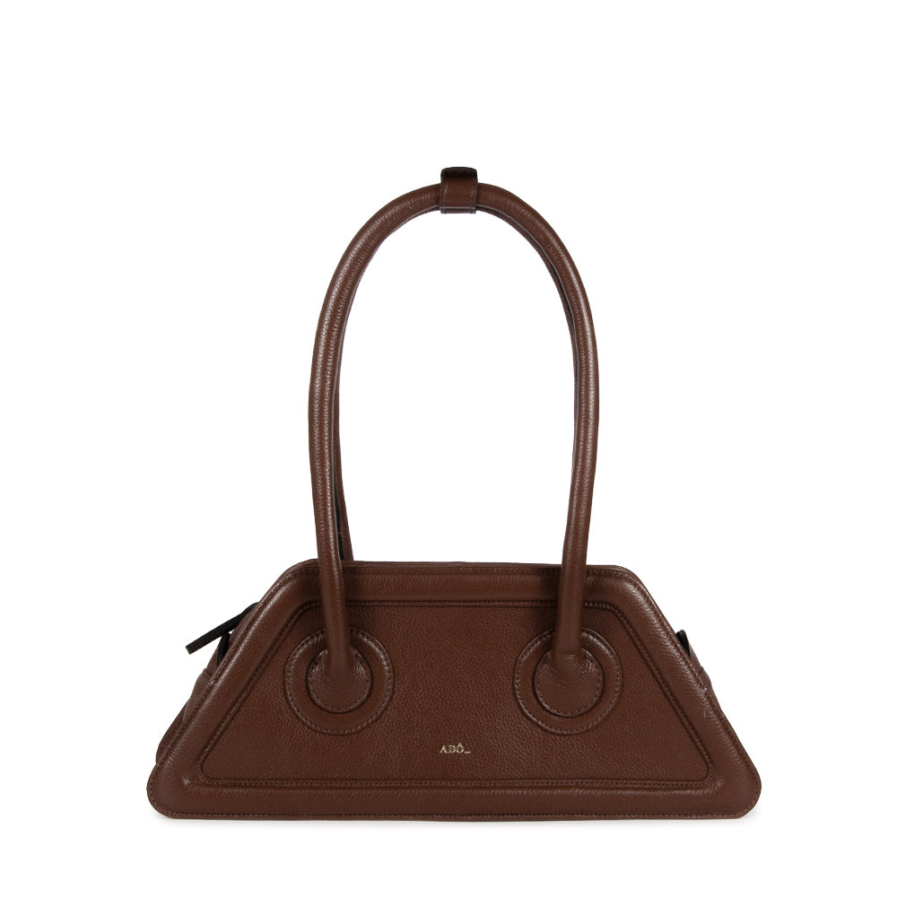 Bolsa Spaghetti Couro Adô Cor Marrom Cacau