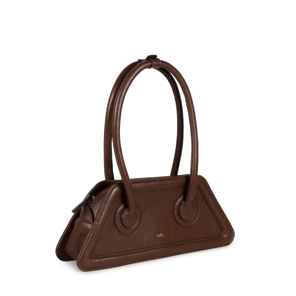 Bolsa Spaghetti Couro Adô Cor Marrom Cacau