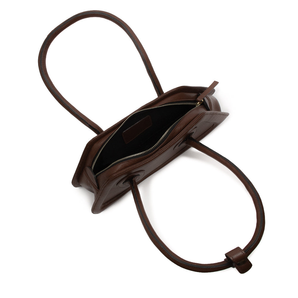 Bolsa Spaghetti Couro Adô Cor Marrom Cacau