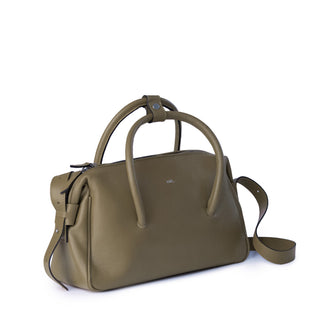 Bolsa Tab Couro Adô Cor Cinza Fendi