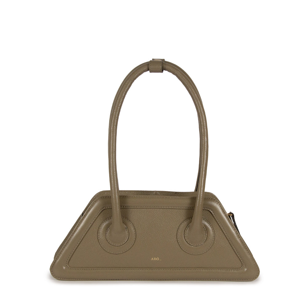 Bolsa Spaghetti Couro Adô Cor Cinza Fendi