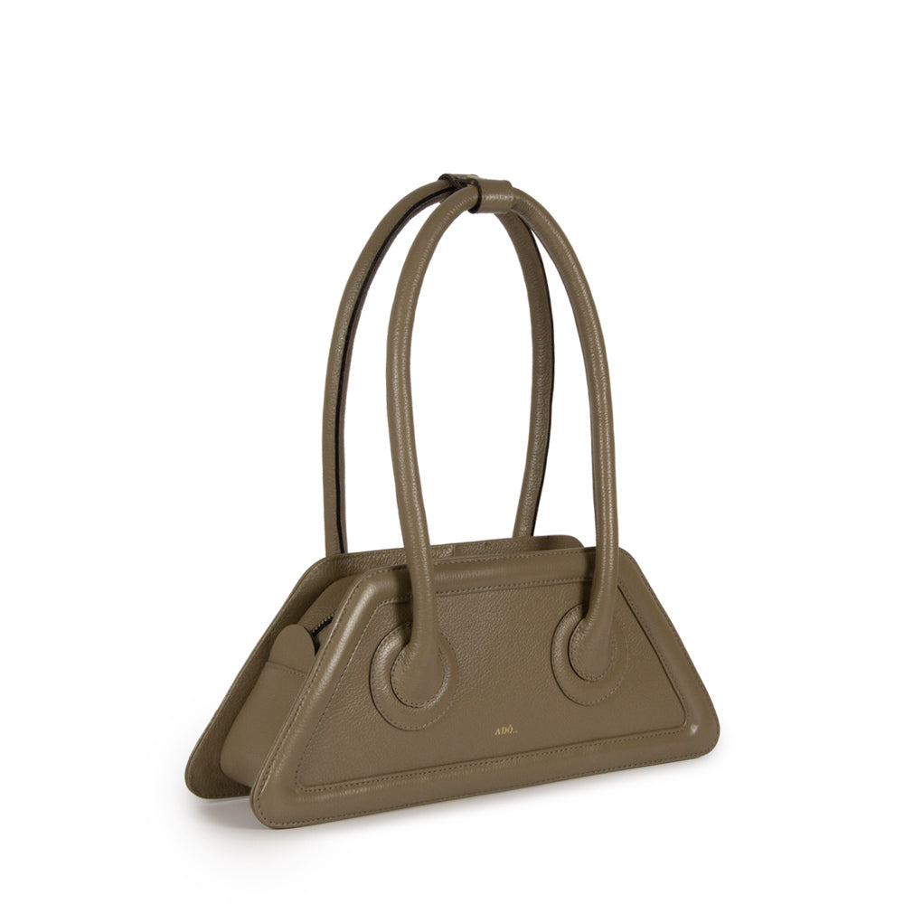 Bolsa Spaghetti Couro Adô Cor Cinza Fendi