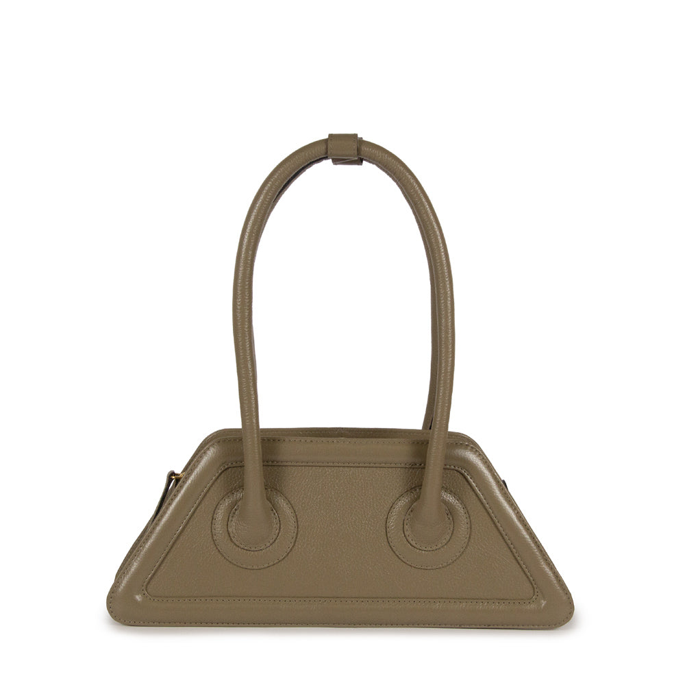 Bolsa Spaghetti Couro Adô Cor Cinza Fendi