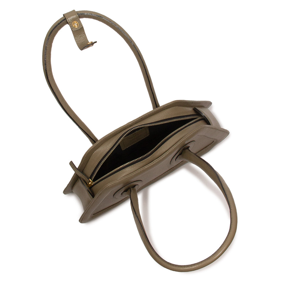 Bolsa Spaghetti Couro Adô Cor Cinza Fendi