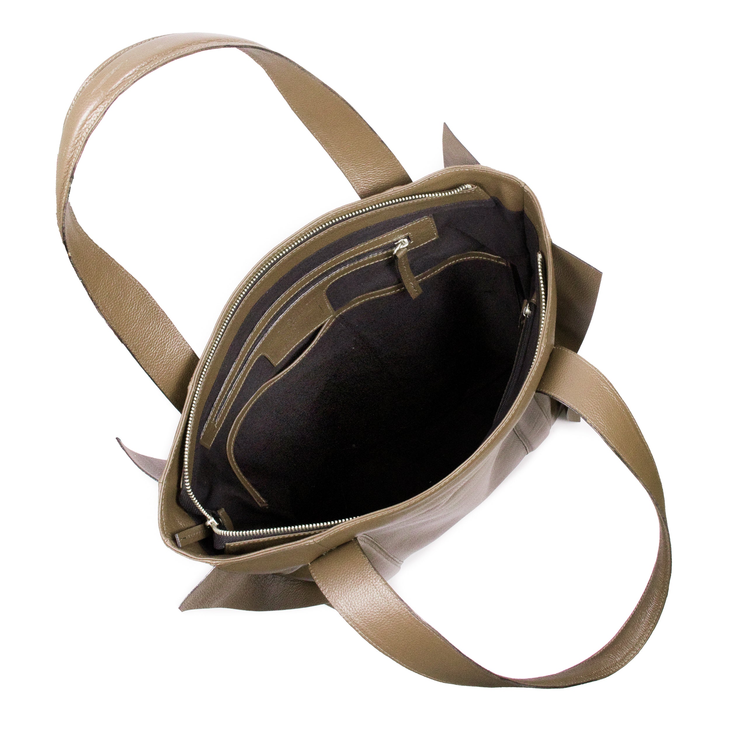 Bolsa Umbra Couro Adô Cor Cinza Fendi