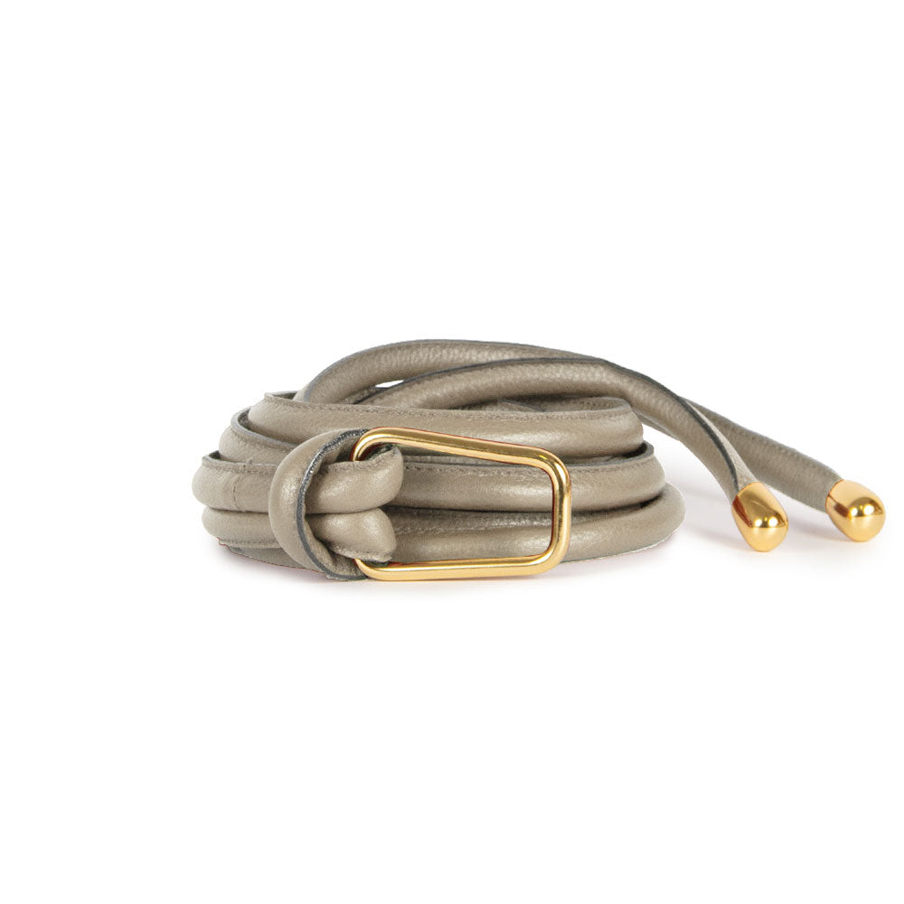 Cinto Nina Couro Adô Cor Cinza Fendi