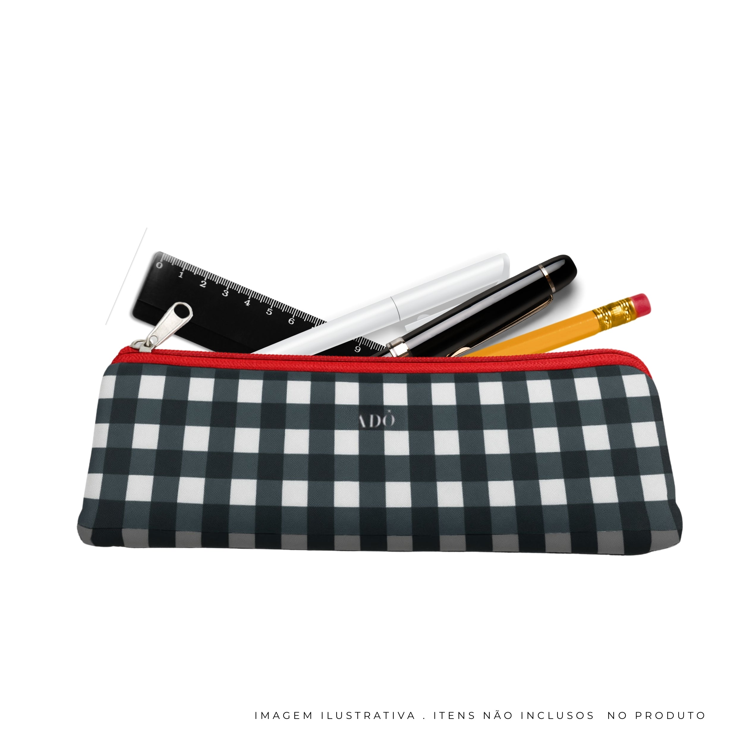 Kit Vichy Completo Case Notebook 15.6" + Estojo + Lancheira + Necessaire