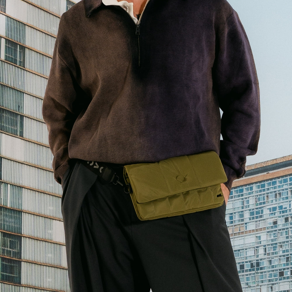 Bolsa Pillow Nylon Matte Adô Cor Verde Matte