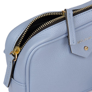 Pochete Cla Couro Adô Cor Azul Glacial