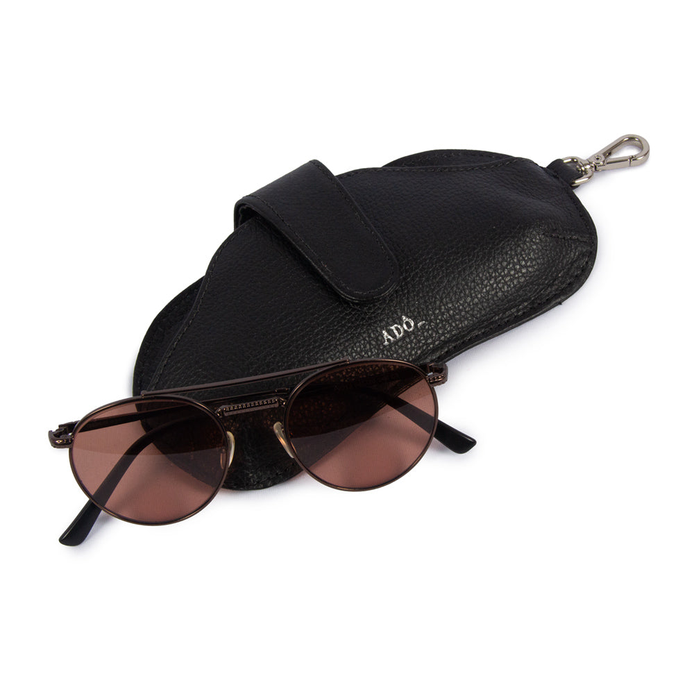 Porta Oculos Collab Cris Couro Adô Cor Preto
